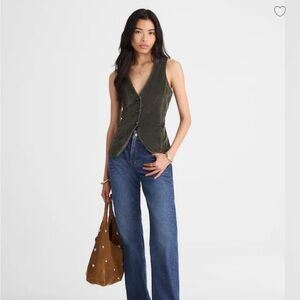 Madewell Green Sleeveless Vest